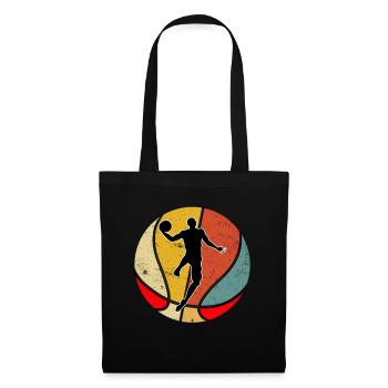 Basketteur basket joueur de basket-ball - Sac en tissu - noir - Devant