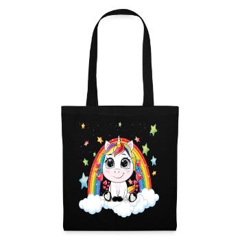 Unicorn Unicorn Hearts Rainbow Stardust - Tote Bag - black - Front