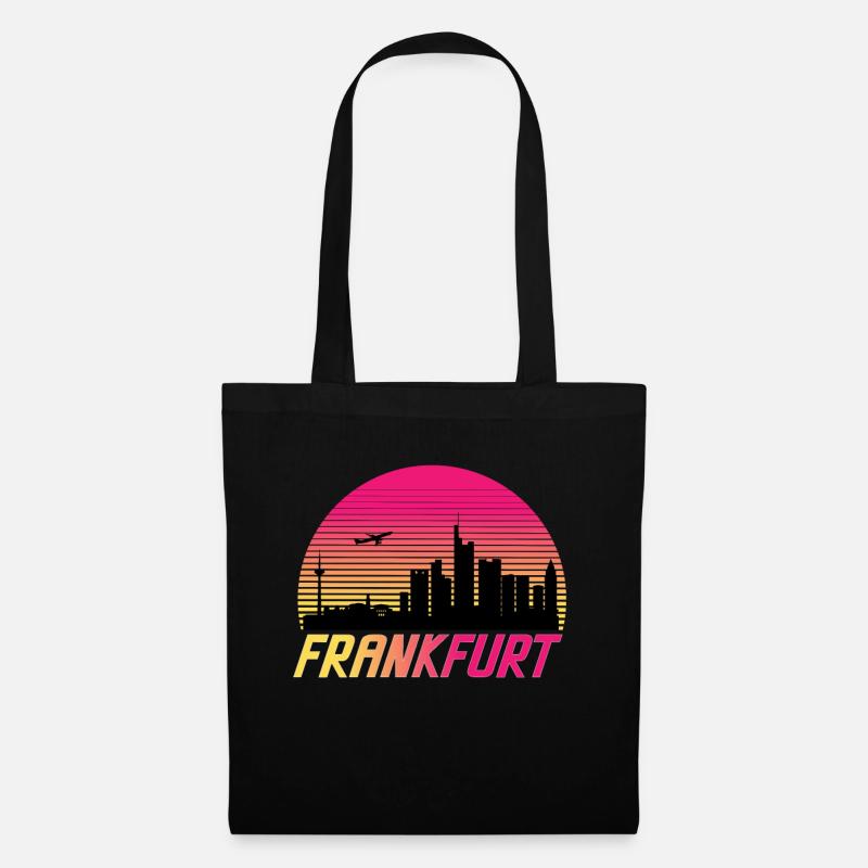 Frankfurt - Stoffbeutel - Schwarz