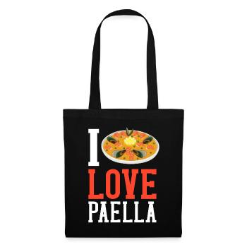 Paella Spanien Valenciana Pfanne Spanisches Essen - Stoffbeutel - Schwarz - Vorne