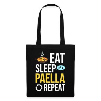 Paella Spanien Valenciana Pfanne Spanisches Essen - Stoffbeutel - Schwarz - Vorne