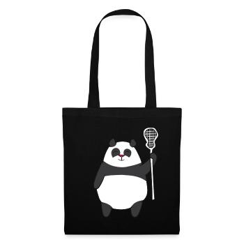 Lacrosse - Panda bear with lacrosse racket - Tote Bag - black - Front