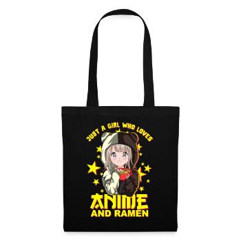 Kawaii Neko Ramen Lover - Japanese Noodles Anime - Tote Bag - black - Front