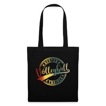 Volleyball Spieler Volleyballer Bester Trainer - Stoffbeutel - Schwarz - Vorne