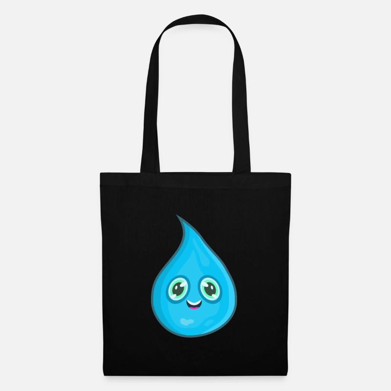 Wassertropfen Wasser - Stoffbeutel - Schwarz
