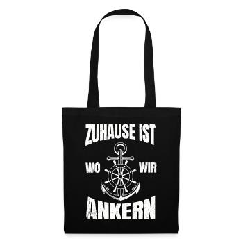 Segeln - Stoffbeutel - Schwarz - Vorne