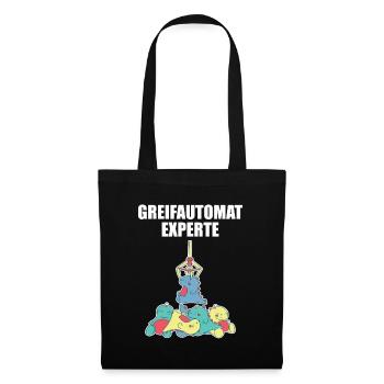 Greifautomat Experte Kirmes Schausteller Geschenk - Stoffbeutel - Schwarz - Vorne