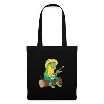 Cottagecore Banjo Banjo amoureux de la nature - Sac en tissu - noir - Devant