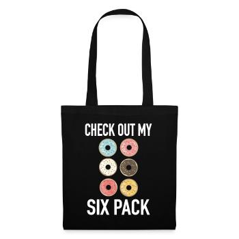 Check Out My Six Pack - Fitness Donut 6-Pack - Tote Bag - black - Front