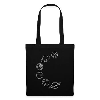 Voie Lactée Planètes - Sac en tissu - noir - Devant