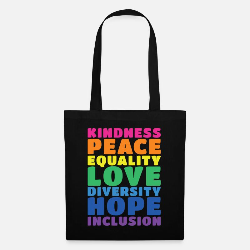 Rainbow Colors Diversity Inclusion - Tote Bag - black