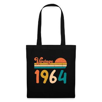 Cadeaux d'anniversaire Vintage 1964 en édition limitée - Sac en tissu - noir - Devant