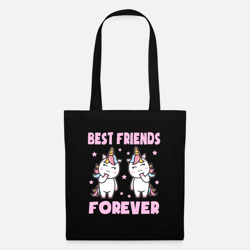 Best Friends Forever Einhorn Einhörner Sternstaub - Stoffbeutel - Schwarz