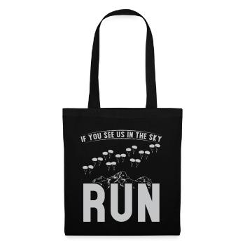 Parachutistes If You See Us In The Sky Run - Sac en tissu - noir - Devant
