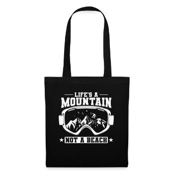 Snowboard Life’s A Mountain Not A Beach - Sac en tissu - noir - Devant