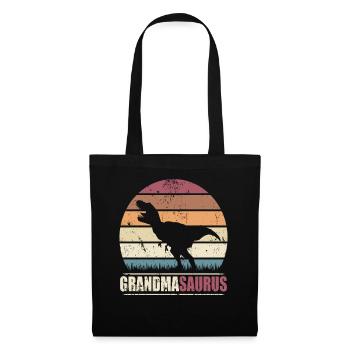 Grandma Saurus Dinosaure Grandmasaurus Grandma Dino - Sac en tissu - noir - Devant