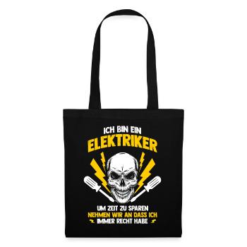 Elektriker - Stoffbeutel - Schwarz - Vorne