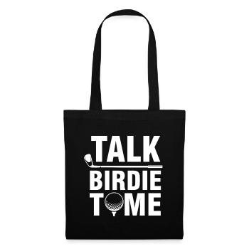 Golf golf golfeur Talk Birdie To Me - Sac en tissu - noir - Devant
