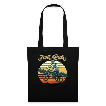 Vélos vélos vélo rétro vélo - Sac en tissu - noir - Devant