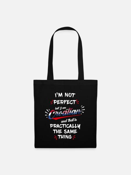 I am Croatian - Stoffbeutel - Schwarz