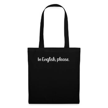 Lehrer - In English please - Stoffbeutel - Schwarz - Vorne