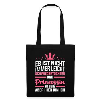 Schwiegertochter Prinzessin - Stoffbeutel - Schwarz - Vorne
