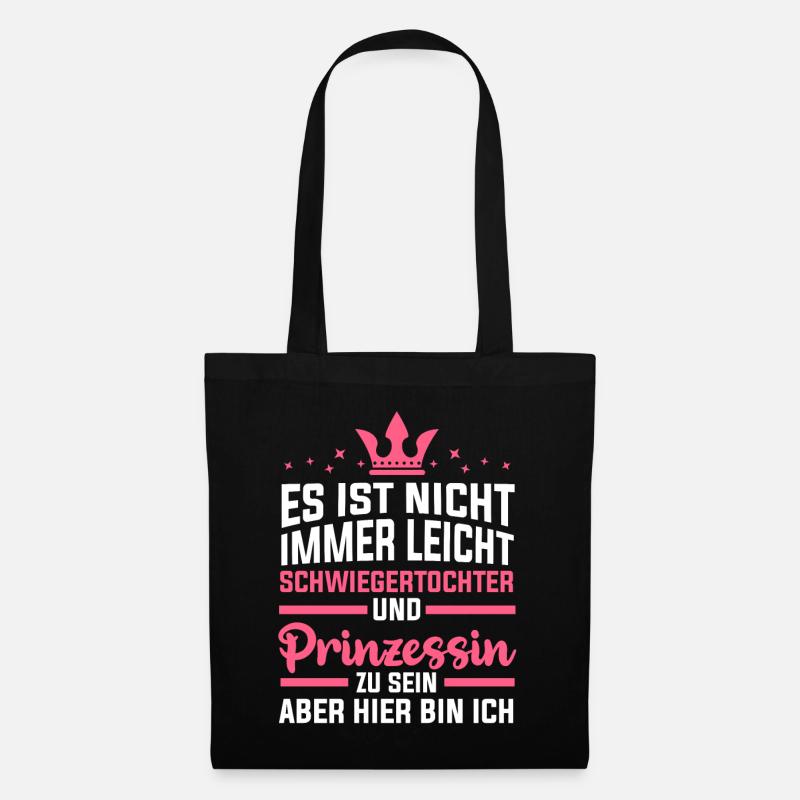 Schwiegertochter Prinzessin - Stoffbeutel - Schwarz