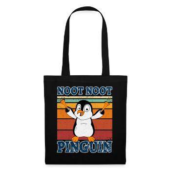 Noot Noot Madafakas Lustiges Pinguin mit Hupen - Stoffbeutel - Schwarz - Vorne