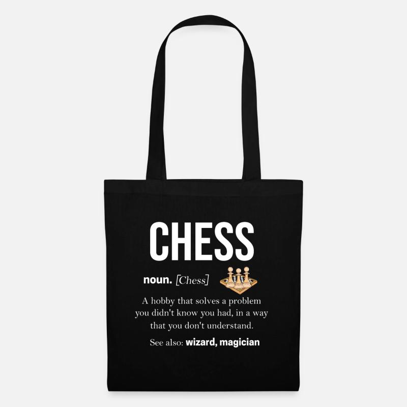 Schach - Stoffbeutel - Schwarz