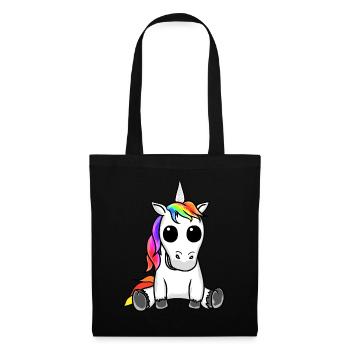 Außerirdisches Einhorn Rausch Alien Drogen Extase - Stoffbeutel - Schwarz - Vorne