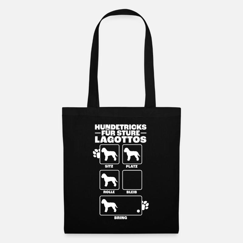 Lagotto Romagnolo Hundetricks Trüffelhund Geschenk - Stoffbeutel - Schwarz