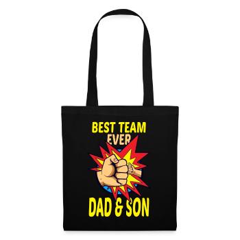 Father and Son Best Team Forever Gift Dad - Tote Bag - black - Front
