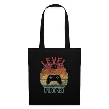 Level 40 unlocked - Stoffbeutel - Schwarz - Vorne