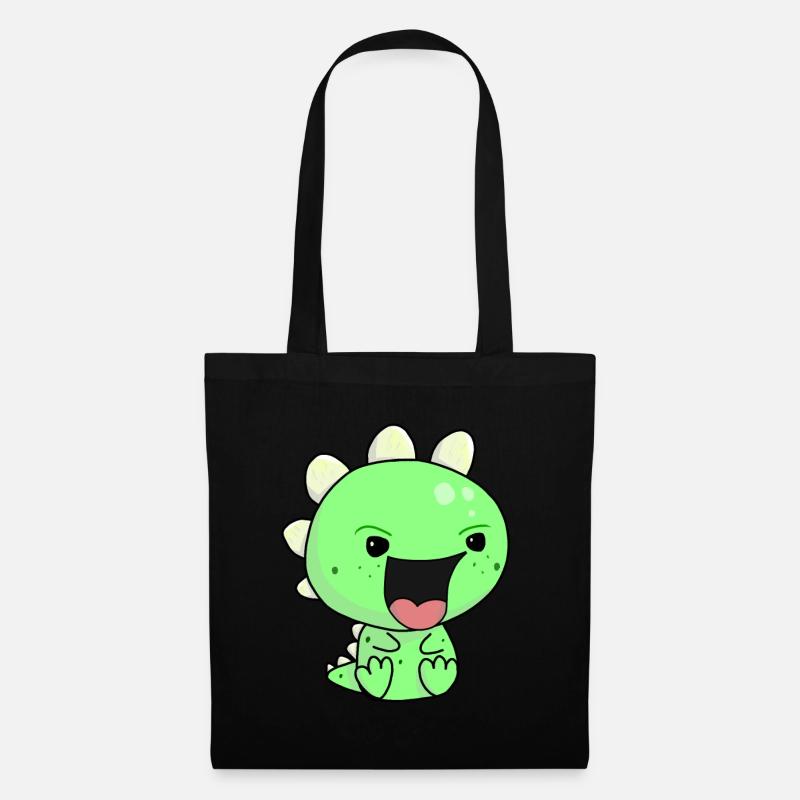 Bébé Dragon Cri de bouche grande gueule - Sac en tissu - noir