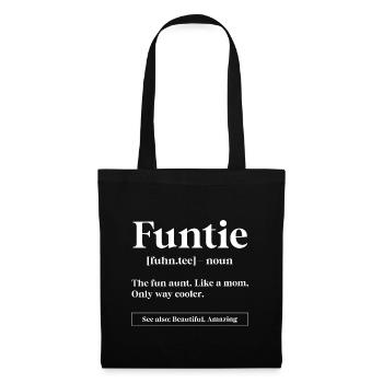 Définition funtie - Cadeau de la fête des Mères - Sac en tissu - noir - Devant