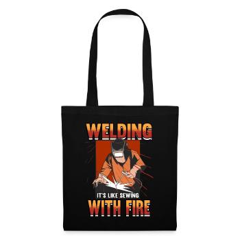 Soudeur Welder Sueur Drôle profession - Sac en tissu - noir - Devant