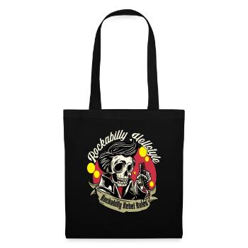 Rockabilly Rebel Rules Rockabilly Hellstyle - Stoffbeutel - Schwarz - Vorne