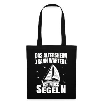 Segeln - Stoffbeutel - Schwarz - Vorne