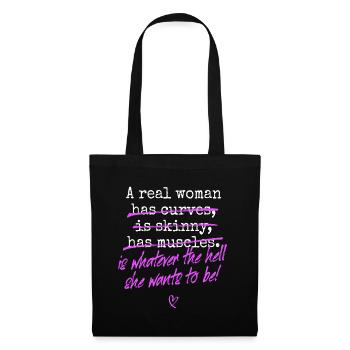 A Real Woman Is Whatever She Wants To Be Feminist - Sac en tissu - noir - Devant