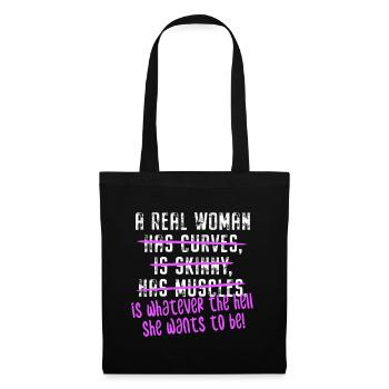 A Real Woman Is Whatever She Wants To Be Feminist - Sac en tissu - noir - Devant