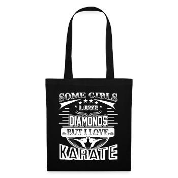 Karate Ich liebe Karate - Stoffbeutel - Schwarz - Vorne