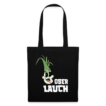Ober Lauch - Fitness Gym Lauch Witz - Stoffbeutel - Schwarz - Vorne