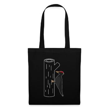 Pivert Sur le T-shirt de l’arbre Cadeau - Sac en tissu - noir - Devant