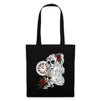 La Catrina Dia de los Muertos Gothic Design Dark - Tote Bag - black - Front