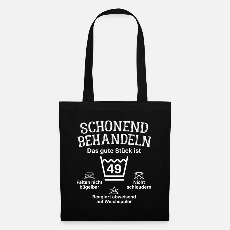 Schonend Behandeln 49 Geschenk Zum 49. Geburtstag - Stoffbeutel - Schwarz