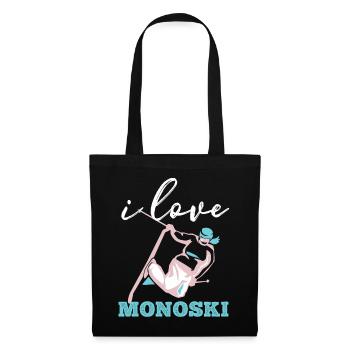 Monoski Idée cadeau Cadeau Monoski Monoski Monosk - Sac en tissu - noir - Devant