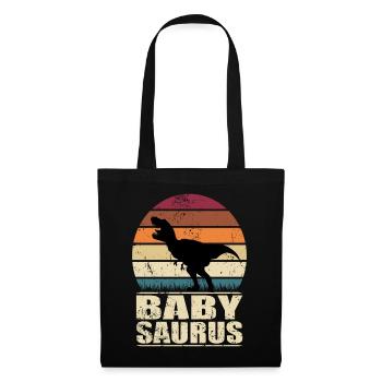BabySaurus Dinosaur Baby Dino Birth Offspring - Tote Bag - black - Front
