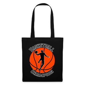 Basketballer Basketball Spieler Basketball Dunk - Stoffbeutel - Schwarz - Vorne