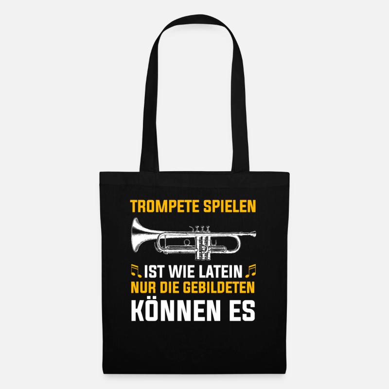 Trompete Trompeter Orchester Blaskapelle - Stoffbeutel - Schwarz