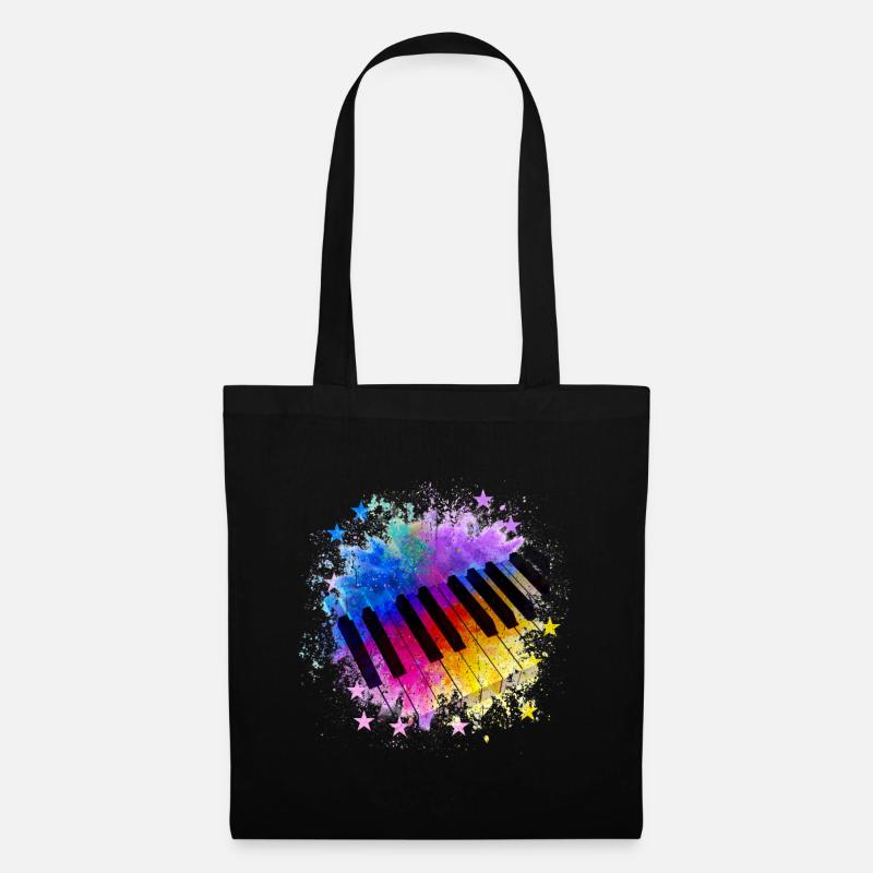 Klavier Pianist Piano Geschenk Musik Synthesizer - Stoffbeutel - Schwarz